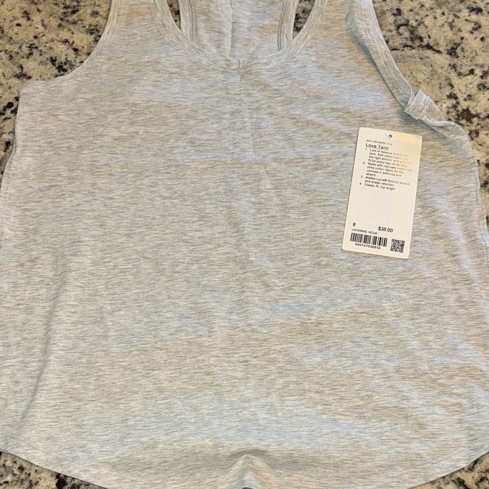 Light Gray Racerback Tank Top - Picture 5 of 8